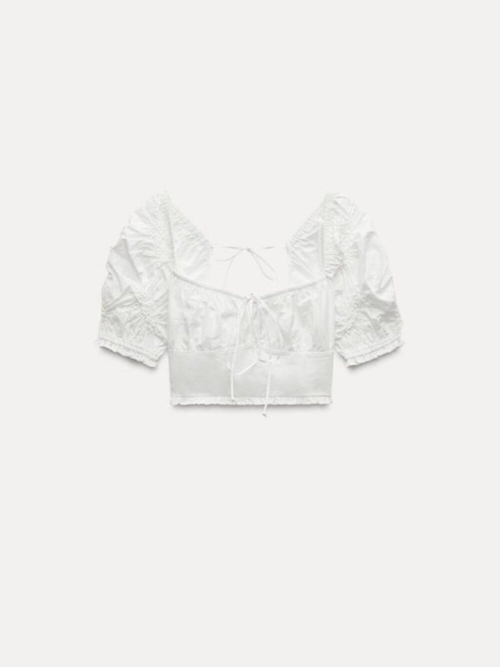 ZARA COTTON OPEN BACK MILKMAID TOP - Picture 3 of 9